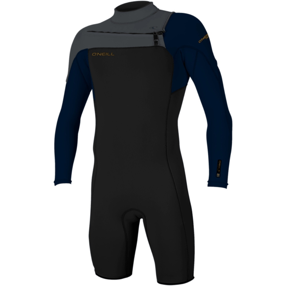 2026 O'Neill Mens Hammer 2mm Chest Zip Long Sleeve Springsuit Wetsuit 4928 - Black / Abyss / Graphite